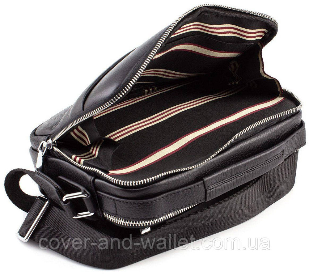 Горизонтальная мужская кожаная сумка с ручкой на молнии Marco Coverna 7711-1A Киев - изображение 6