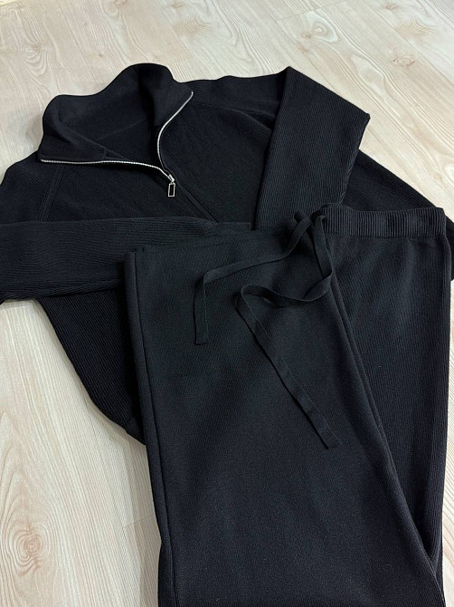 Костюм женский Joy one 382 вязаный брюки с кофтой на молнии черный, черный, one size Киев - изображение 15