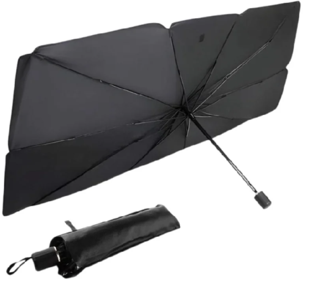 Солнцезащитная шторка-зонтик на лобовое стекло автомобиля 133x75 см, складной авто-зонтик от солнца Одесса - изображение 2