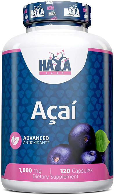 Ягоди асаї Haya Labs Acai 1000 mg 120 Caps Луцьк - фото 1