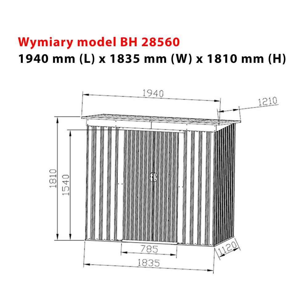 Садовый домик Bass Polska  BH 28560 металический 121 × 194 × 181 см Черкассы - изображение 10