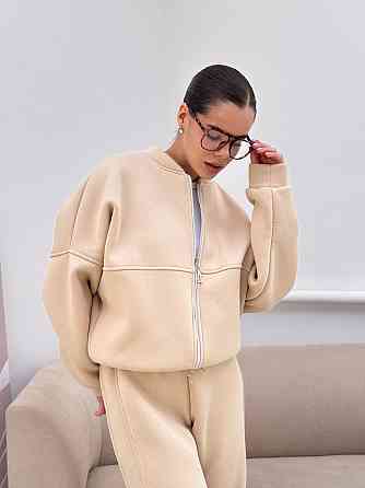 Жіночий костюм-двійка з широкими штанами Молочний 42/46 Харків