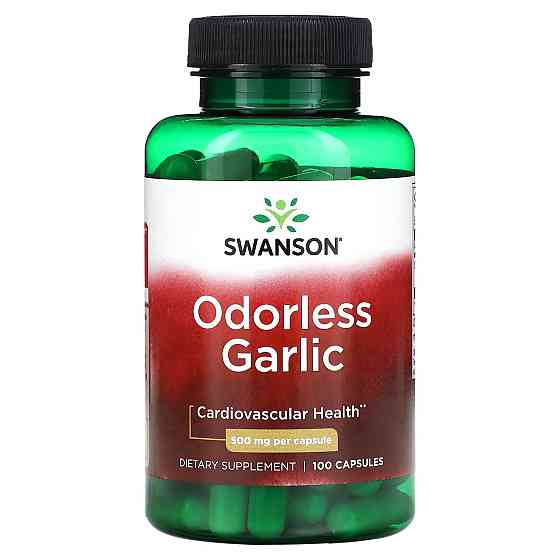 Экстракт чеснока Swanson Odorless Garlic 500 мг 100 капсул Луцк