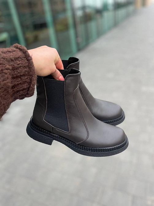 Edan Instruments Черевики жіночі EDAN коричневі шкіра натуральна зимові высота 15 см размер 38- Коломия - фото 9