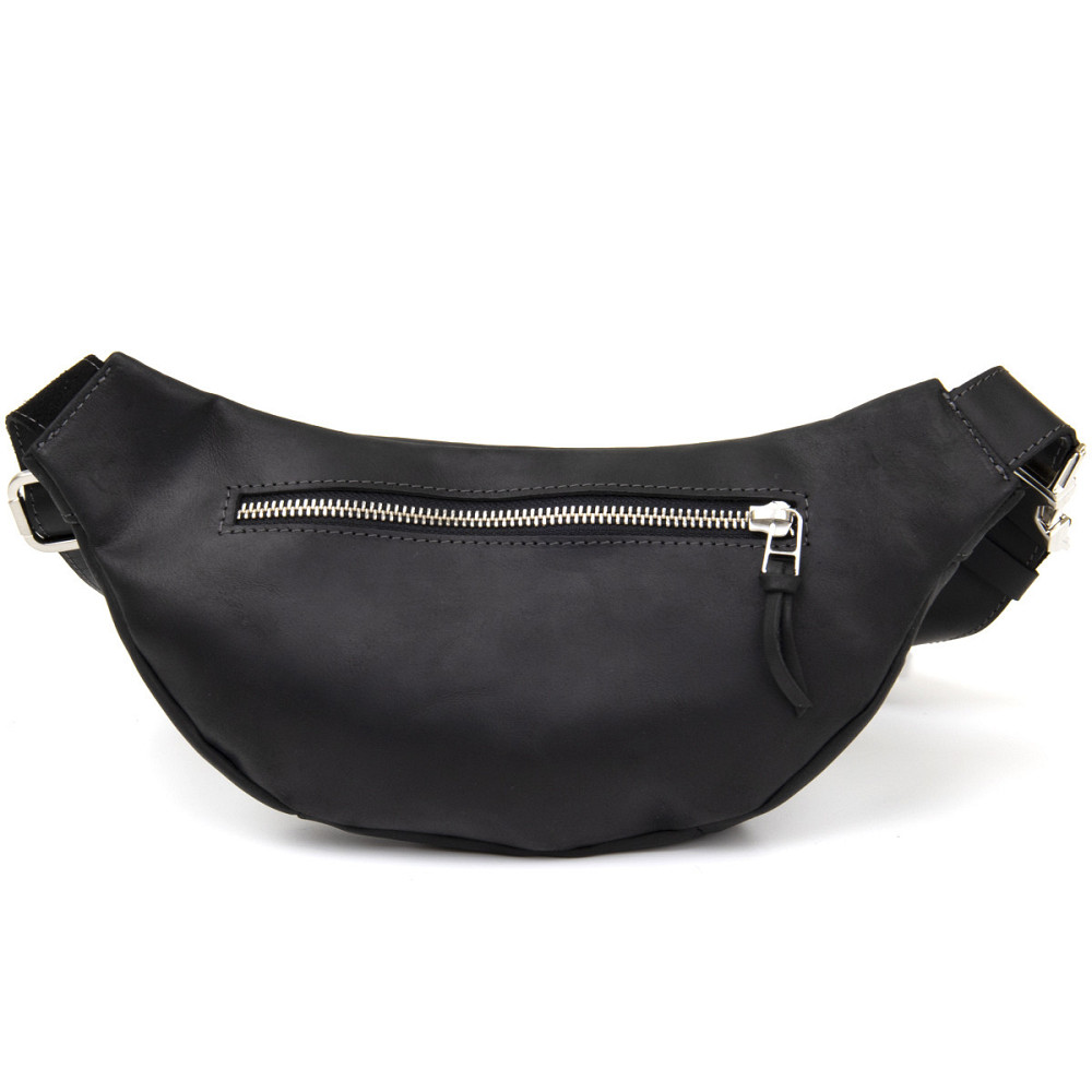 Бананка поясная унисекс винтажная Grande Pelle 11144 Черная Киев - изображение 2