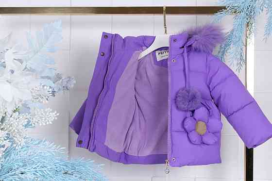 Детская зимняя сиреневая куртка на девочку на холофайбере 86,92 Николаев