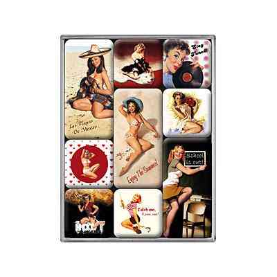 Набір з 9 магнітів "Пін Ап" Nostalgic Art (83012) Рівне