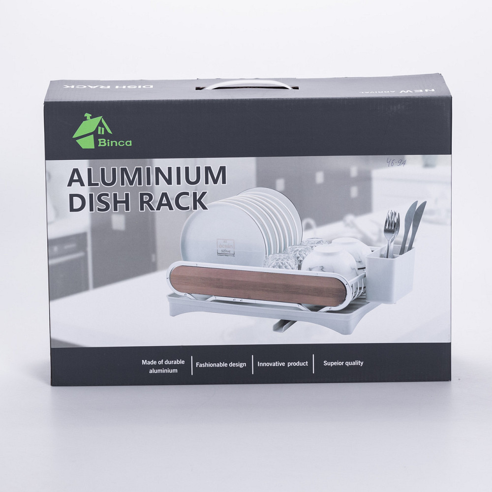 Yiwu Сушарка для посуду алюмінієва з піддоном пластиковим 47x29x13 см HP-46-9-A Коломыя - изображение 5
