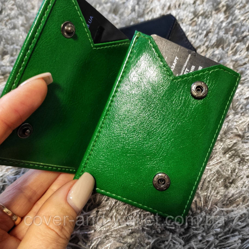 Стильный маленький женский кошелёк зеленого цвета MD 610 Киев - изображение 6