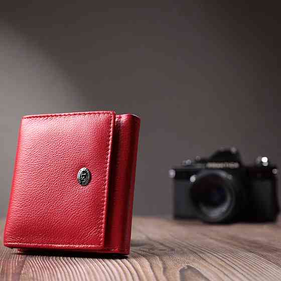 Удобный кошелек для женщин из натуральной кожи ST Leather 22710 Красный Киев