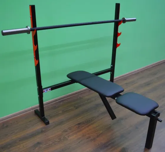 Лавка для жиму зі стійками Стандарт олімпійський Стійки, лавки для жиму і присідань регульована Київ