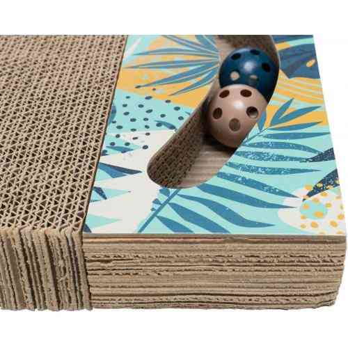 Царапка Trixie для кошек с двумя шариками и кошачьей мятой картонная 38х5х30 см Киев