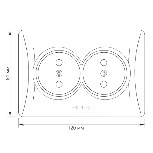 BINERA срібний шовк Розетка внутрішня 2-а Videx Житомир