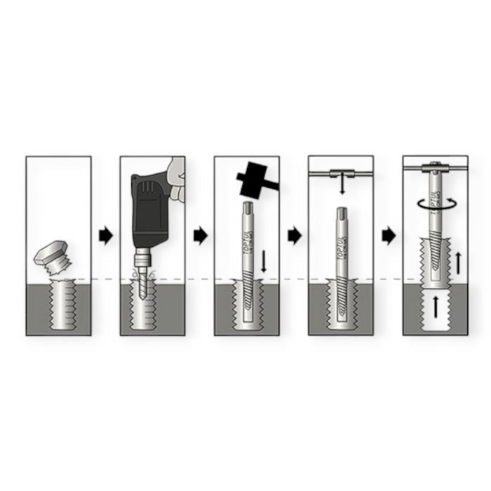 Екстрактори болтів (свердла) 3-19 мм 5шт обламаних Мукачево - фото 1