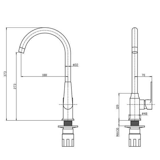 Кухонний змішувач Mixxus Rodos 014    ( MI6269 ) 35378 Харків