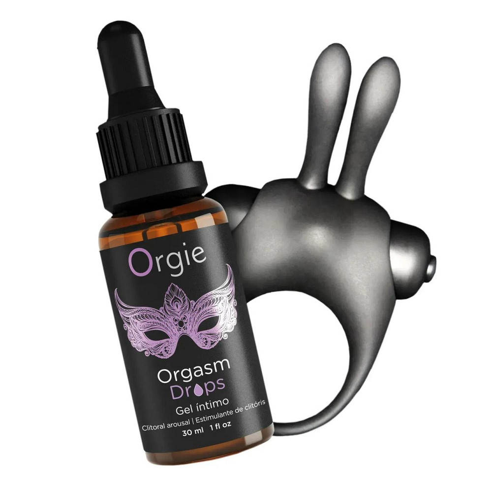 Набор Orgie Orgasmic Bunny: возбуждающие капли и эрекционное виброкольцо Sex Aura Киев - изображение 2