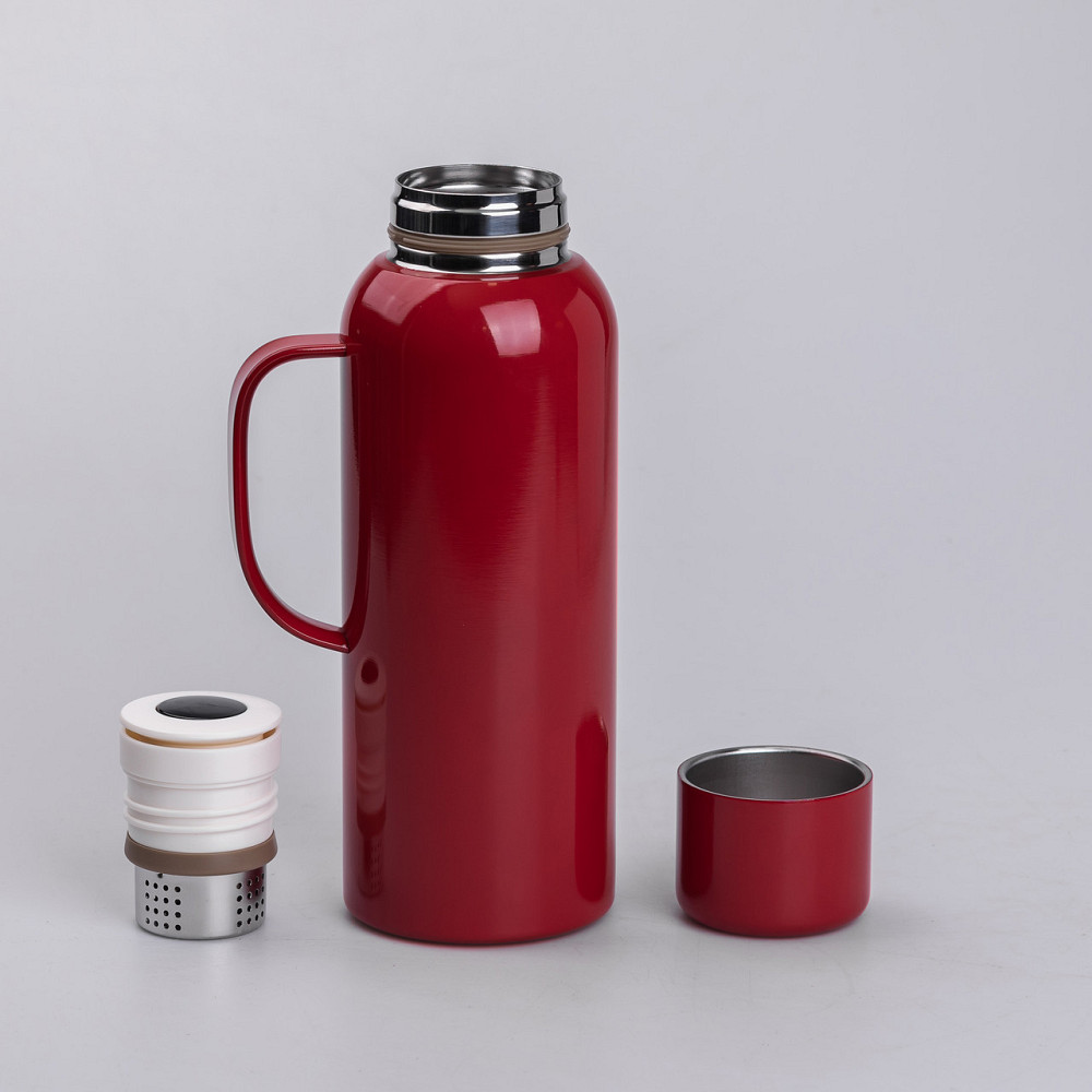 Термос Vacuum з датчиком температури на 820 мл червоний HP-14-55R Коломия - фото 4