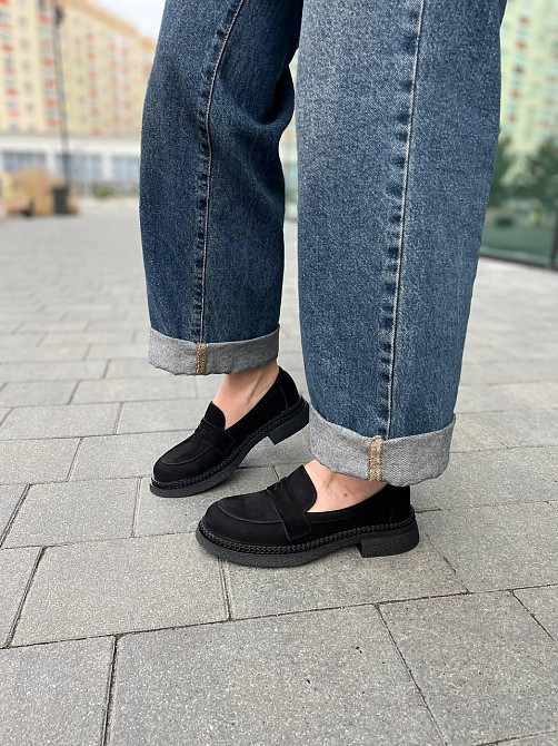 Zemira Туфлі жіночі ZEMIRA Астра/миндаль чорні (весна-осінь, замша натуральна) (5798) Коломия - фото 3