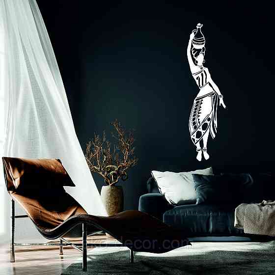 Декоративное настенное Панно «Девушка с кувшином» Декор на стену 110*31 см, Белый Киев