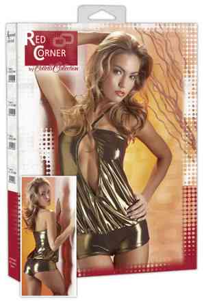 Комбинезон RED CORNER (золотой) Sex Aura Киев
