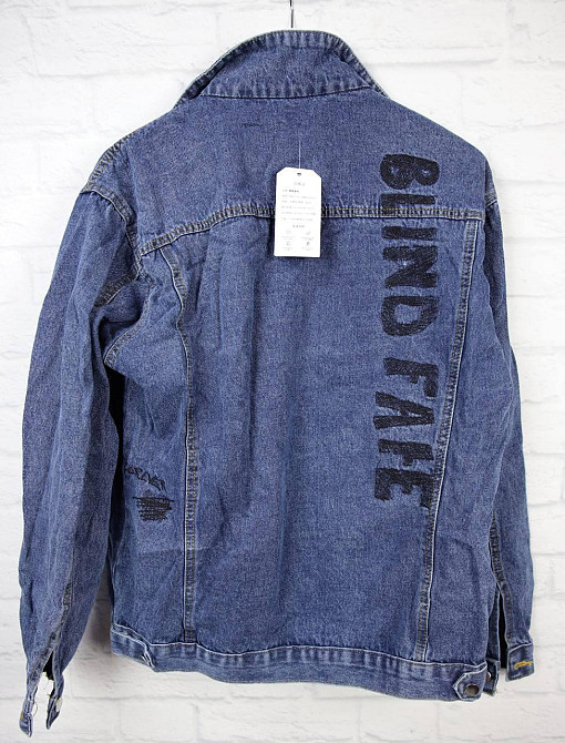 Джинсовая куртка женская оверсайз с надписью р 42-48 Харьков - изображение 2