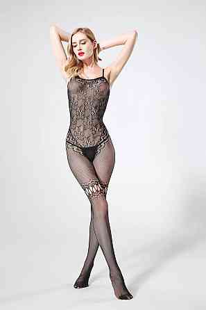 Эротический бодистокинг кружевной из сетки,женское сексуальное белье,универсальный размер рост:145–185 см, One Size черный,7835 Каменец-Подольский