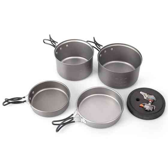 Набор посуды для пикника на 2 персоны, Набор для похода на природу посуда Походная посуда горелок UZ-26 Ивано-Франковск