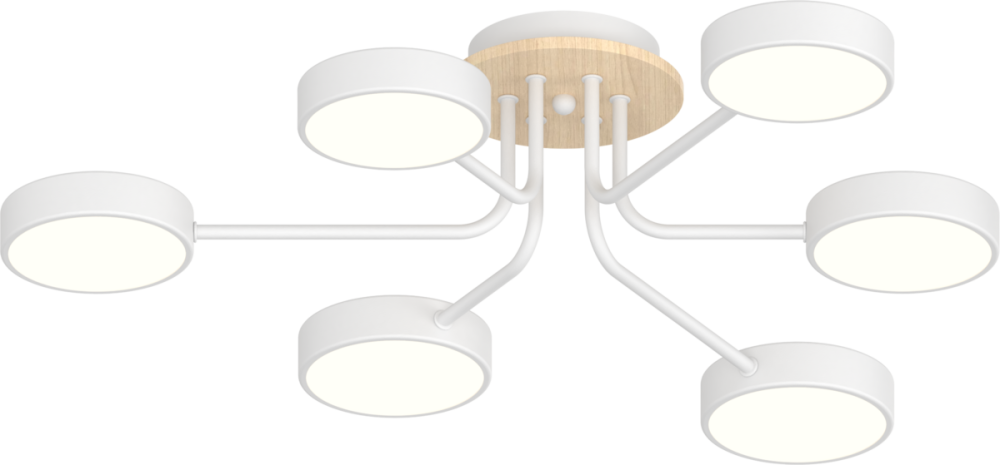 VALESO Люстра VALESO -6 білий+дерево Коломыя - изображение 3