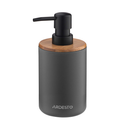 Набор для ванной комнаты Ardesto Minimalism 3 предмета Темно-серый 360 мл (ARHB3110GB) Винница - изображение 2