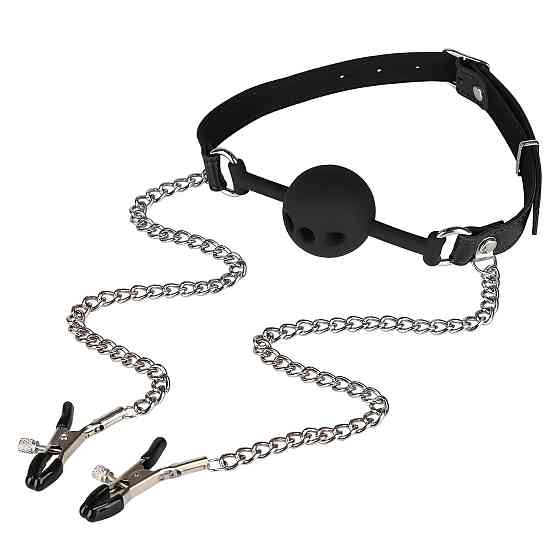 Набір БДСМ - Erospace Wild Play Mouth Gag With Nipple Clamps C15 Sex Aura Київ