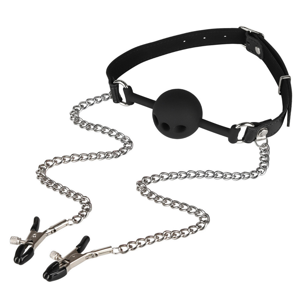 Набір БДСМ - Erospace Wild Play Mouth Gag With Nipple Clamps C15 Sex Aura Київ - фото 3