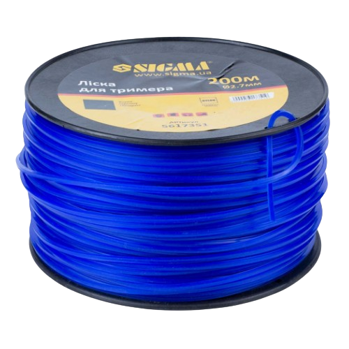 Ліска для тримера d2,7мм 200м зріз/квадрат SIGMA Житомир
