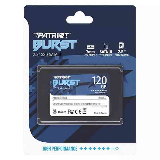 Накопичувач SSD Patriot Burst Elite 120GB 2.5" 7mm SATAIII TLC 3D Київ