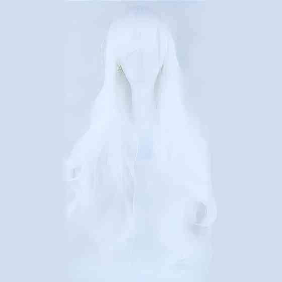 Довга біла перука RESTEQ 80 см - хвилясте синтетичне волосся для косплея, аніме, фотосесій і вечірок, стильна перука з натуральним Київ