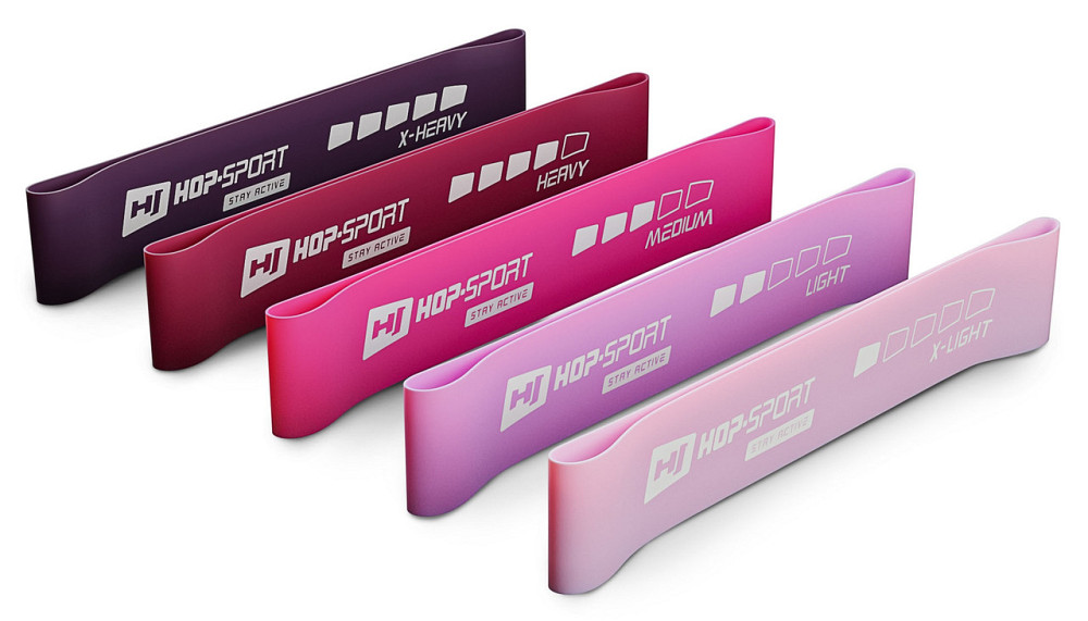 Набір резинок для фітнесу Hop-Sport 600x50мм HS-L650RLP рожевий Киев - изображение 7
