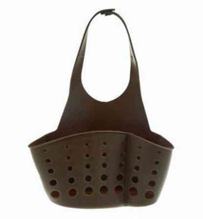 Держатель для губок, мочалок, силикон, цвет коричневый, размер самой корзинки 16*8см Киев