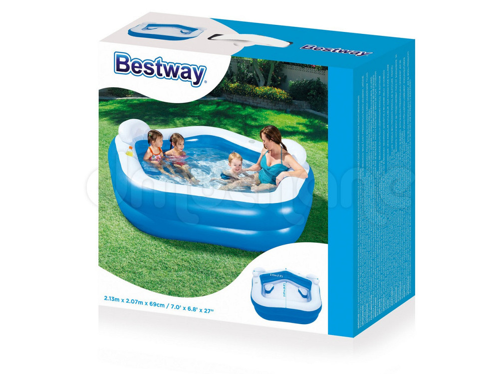Басейн надувний дитячий Bestway 54153 213x206х69 см Київ - фото 9