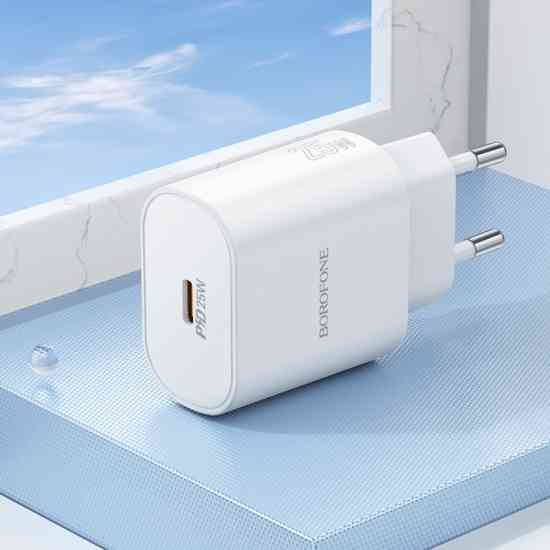 Сетевое зарядное устройство Borofone USB-C блок питания 25W Power Adapter для Apple/iPad/Samsung Винница