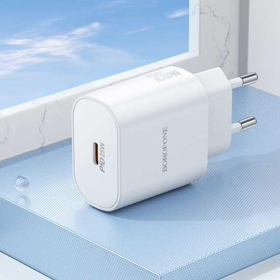 Зарядний пристрій Borofone USB-C блок живлення 25W Power Adapter для Apple/iPad/Samsung Вінниця - фото 3