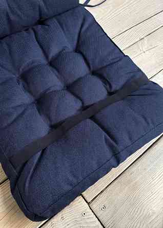 Подушка для стільців (50x120х8 см) подвійна Decorator Мальмо колір темно-синій 84-150 Київ