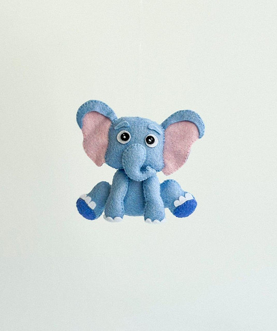 М’яка фетрова іграшка слон ручної роботи – безпечна розвиваюча іграшка Київ - фото 3