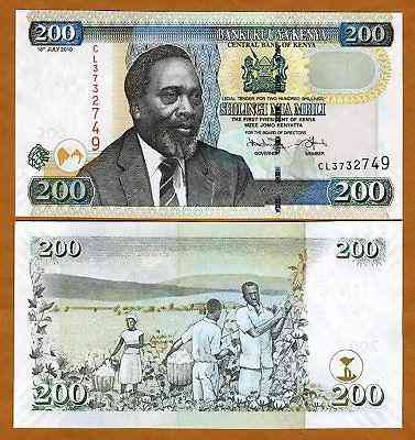 Kenya Кения - 200 Shillings 2010 UNC Полтава