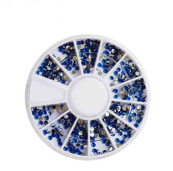 Сині стрази на нігті Київ