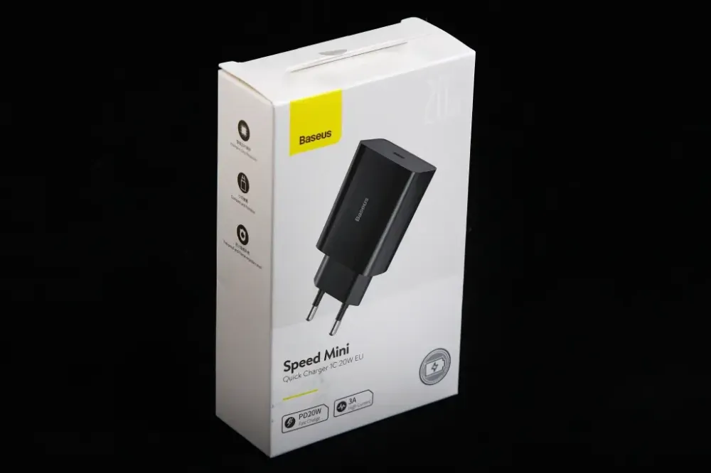 Зарядное устр-во QC 220В 20 Вт Type-C Baseus Speed Mini черный Винница - изображение 3