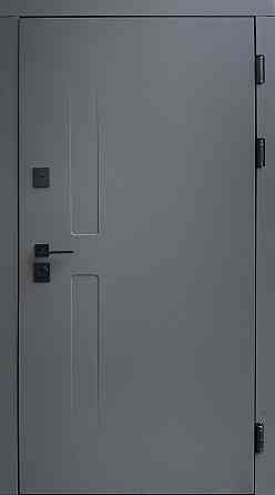 Форт-М Дверь квартирная модель Трио-Ривьера, цвет Титан софттач/Белый мат. + зеркало 960 Киев