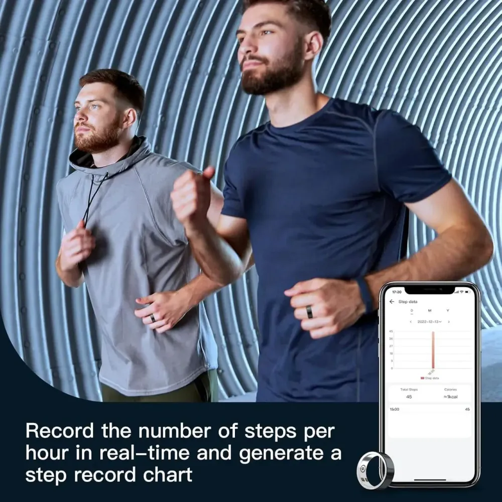 Смарт-кільце смарт-каблучка Smart Ring Fitiger SR-H Розмір 19 з датчиками температури кисню та серцебиття Дніпро - фото 10