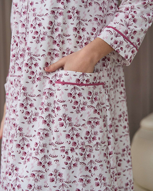 Комплект-тройка для дома для беременных со штанами - цветочки Nicoletta 7391 S Киев - изображение 8