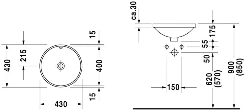 Раковина  Duravit ARCHITEC 43 0468400000 Киев - изображение 1