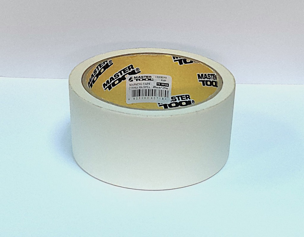 MASTERTOOL Стрічка малярна універсальна MASTERTOOL GripBond Easy 48 мм×25 м біла 79-9946 Коломыя - изображение 1