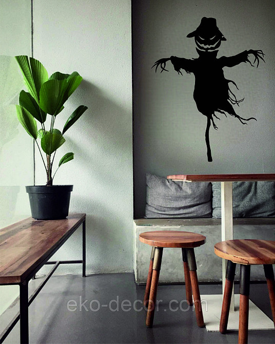 Декоративне настінне Панно «Пугало. Гелловін », Декор на стіну 110*87 см, Чорний Київ - фото 5